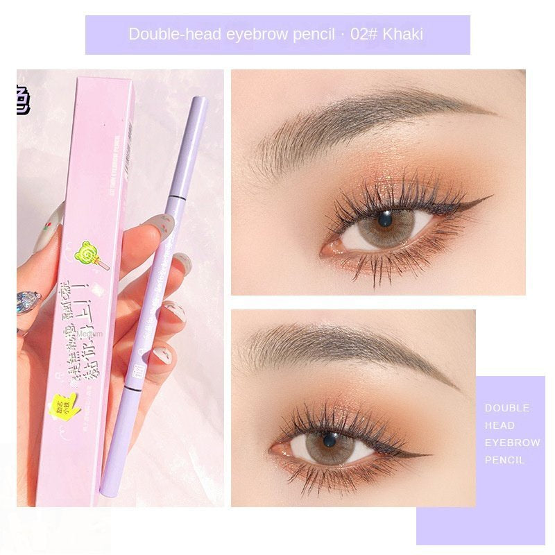 XIXI Eyebrow Pencil Fine Core Double Head Water Proof Sweatproof Does Not Fade Wild Eyebrow Lasting