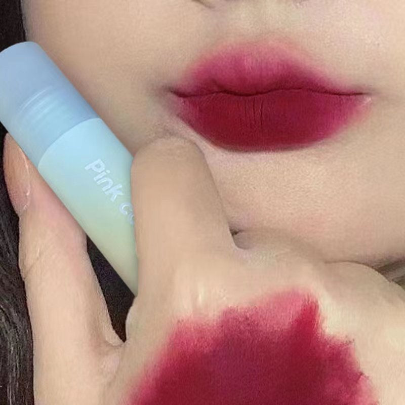 Pinkcoco Small Milk Cake Gradient Lip Glaze Matte Fog Surface Lip Mud Non-stick Cup Waterproof  Lip Gloss