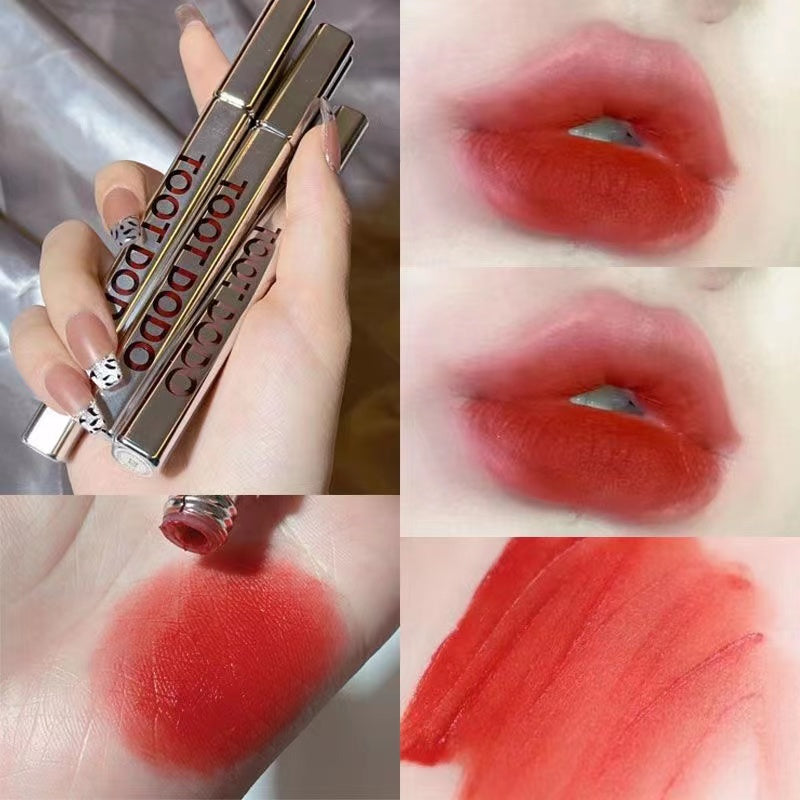 TOOT DODO Mirror Surface Lip Glaze Moisturize Moisturizing Small Silver Tube Lipstick Lip Gloss