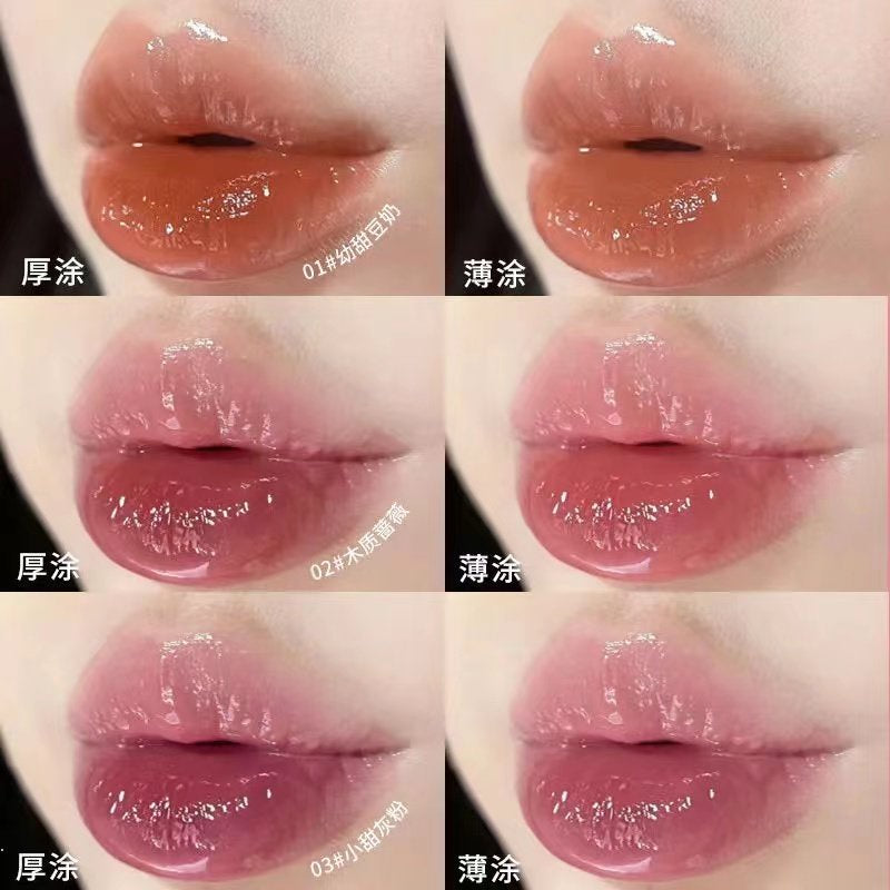 Xixi Dole Rose Mirror Lip Glaze Water Moisturizing Dudu Lip Pure Desire System Lipstick Lip Gloss