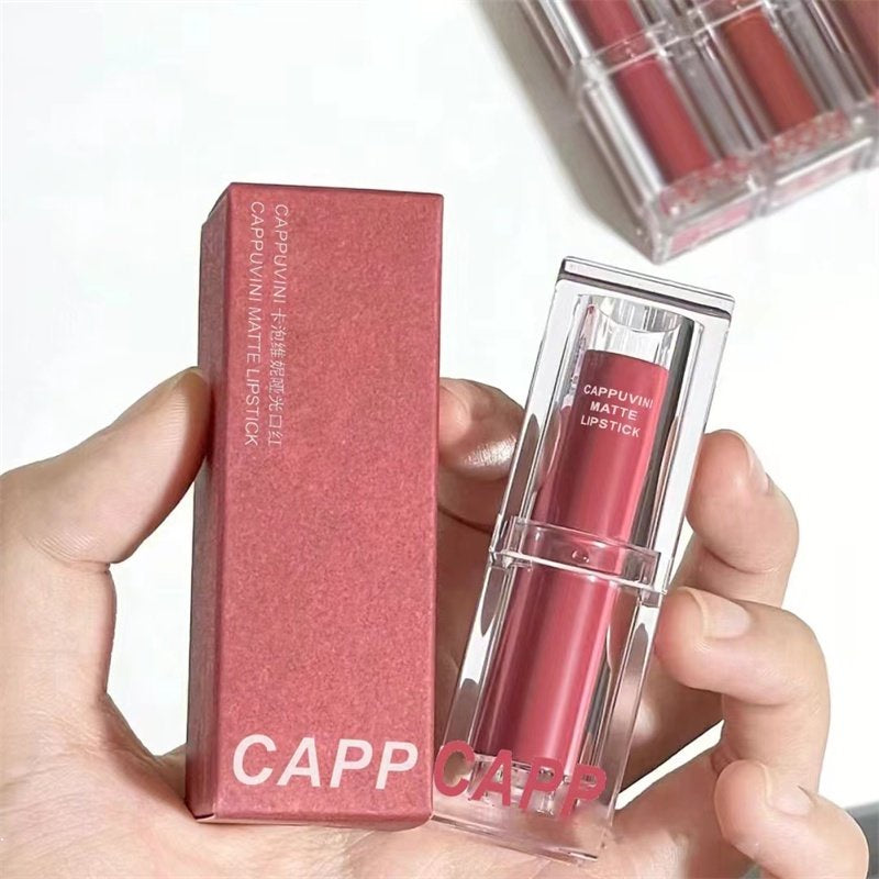 CAPPUVINI® Long Lasting Waterproof Matte Lipstick Goes on Super Smooth Lip Gloss