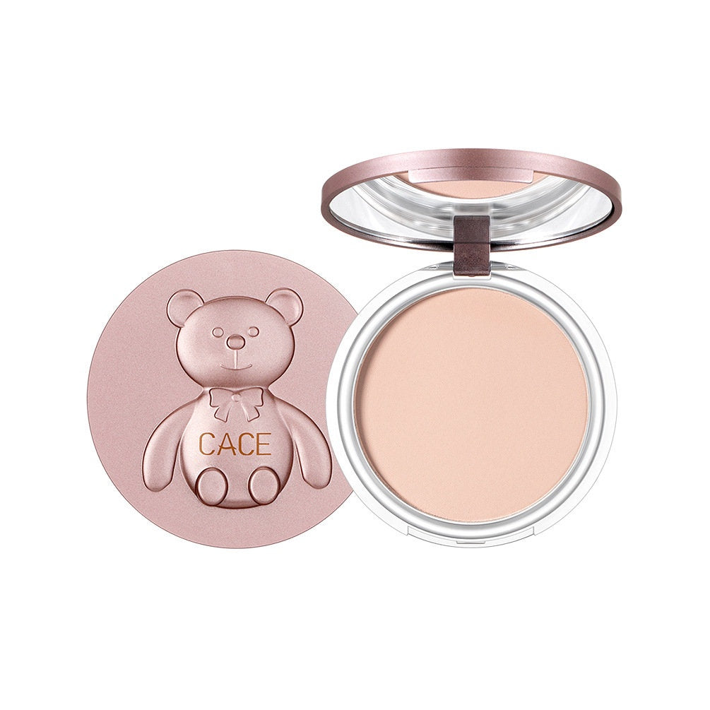 Cute Bear Pressed Powder Makeup Concealer Not Easy To Take Off Makeup Water Proof Lasting Contouring Transparent Setting Powder