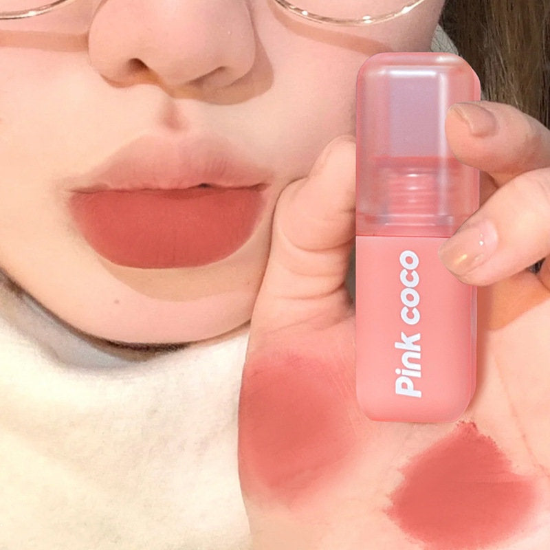 Pink Coco Pink Lip Glaze Rose Matte Non Stick Cup Does Not Fade Lip Gloss