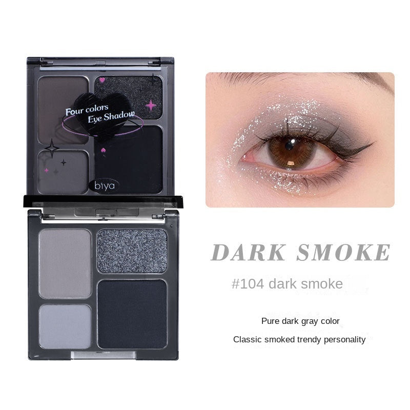 HERORANGE Four-color Matte Eyeshadow Palette Pearlescent Eye Makeup Western Style Exquisite Does Not Fade