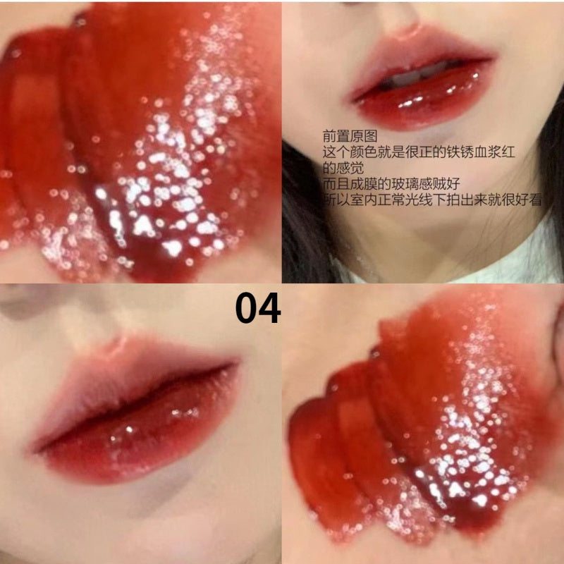 MAGIC CASA Cute Bubble Bear Mirror Surface Lip Glaze Transparent Moisturizing Lasting Not Easy To Fade Lip Gloss 6pcs