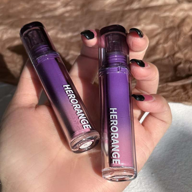 Purple Gradient Mirror Effect Lip Gloss Moisturizing Lipstick Lasting