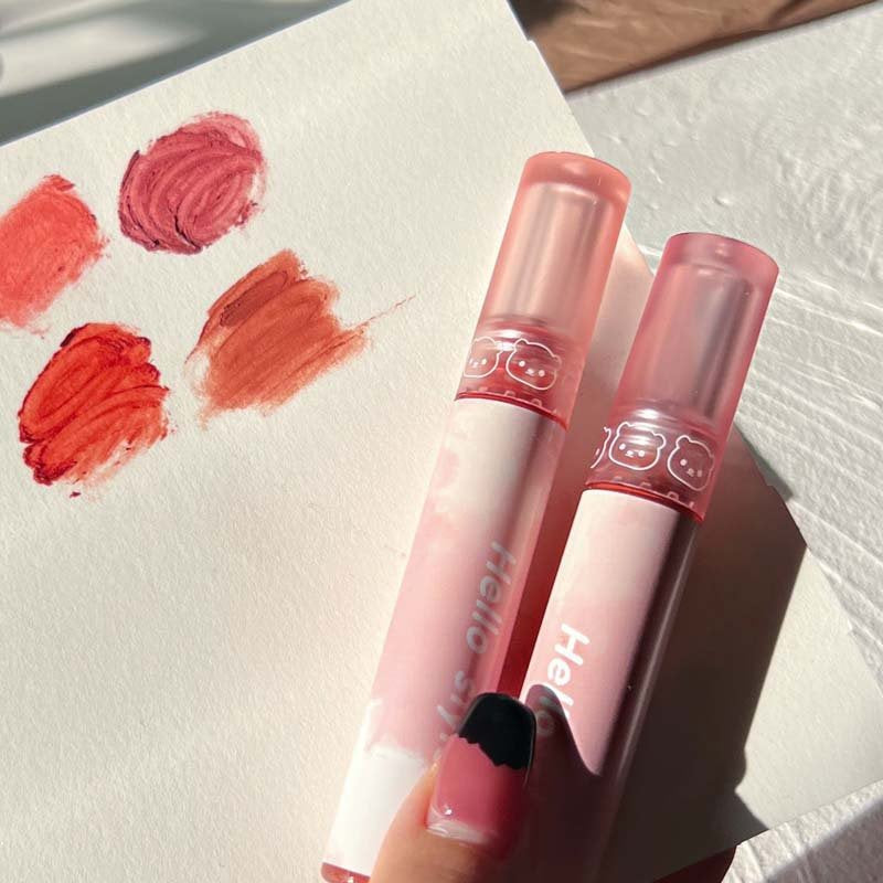 HELLO STYLE Flower Mist Girl Lipstick Matte Velvet Lip Glaze Waterproof Lip Gloss