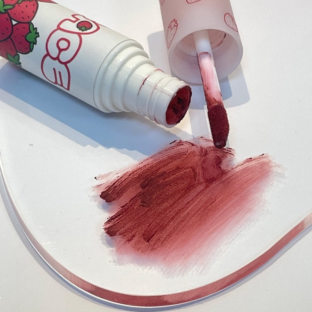 Strawberry Lipstick Lip Glaze Easy To Color Waterproof Lip Gloss