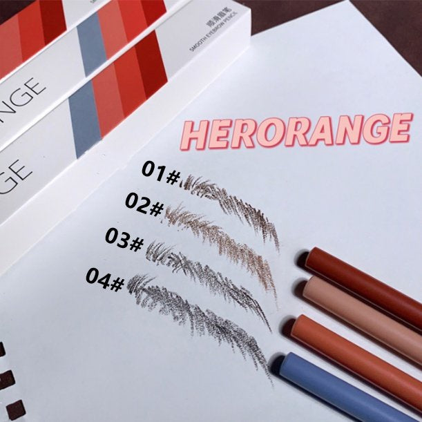 Hero Range Super Smooth Eyebrow Pencil Water Proof Lasting Makeup Brush