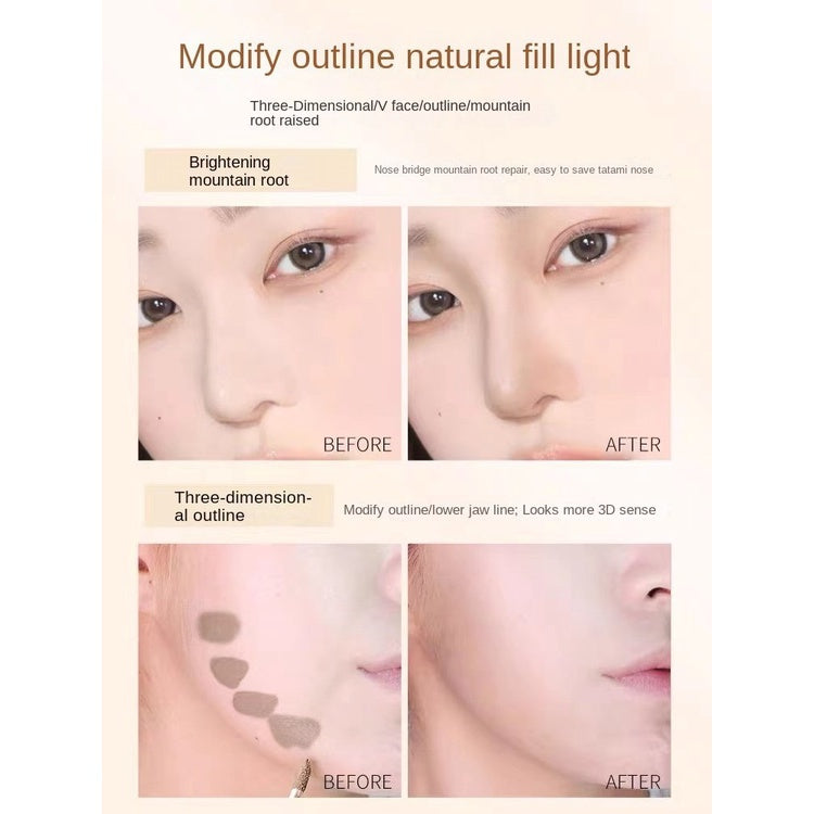 Meiboge Liquid Contouring Pen Brighten Tear Ditch Highlight Moisturize Nose Shadow Silhouette Contour Stick