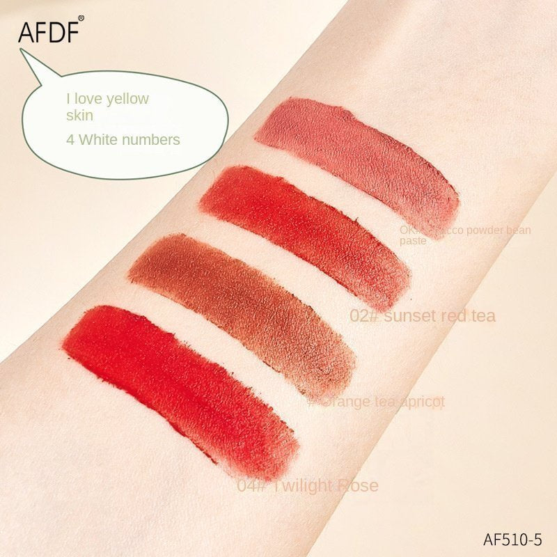 AFDF Matte Lip Glaze Velvet Smooth Easy To Color Lipstick Does Not Fade Long Lasting Lip Gloss