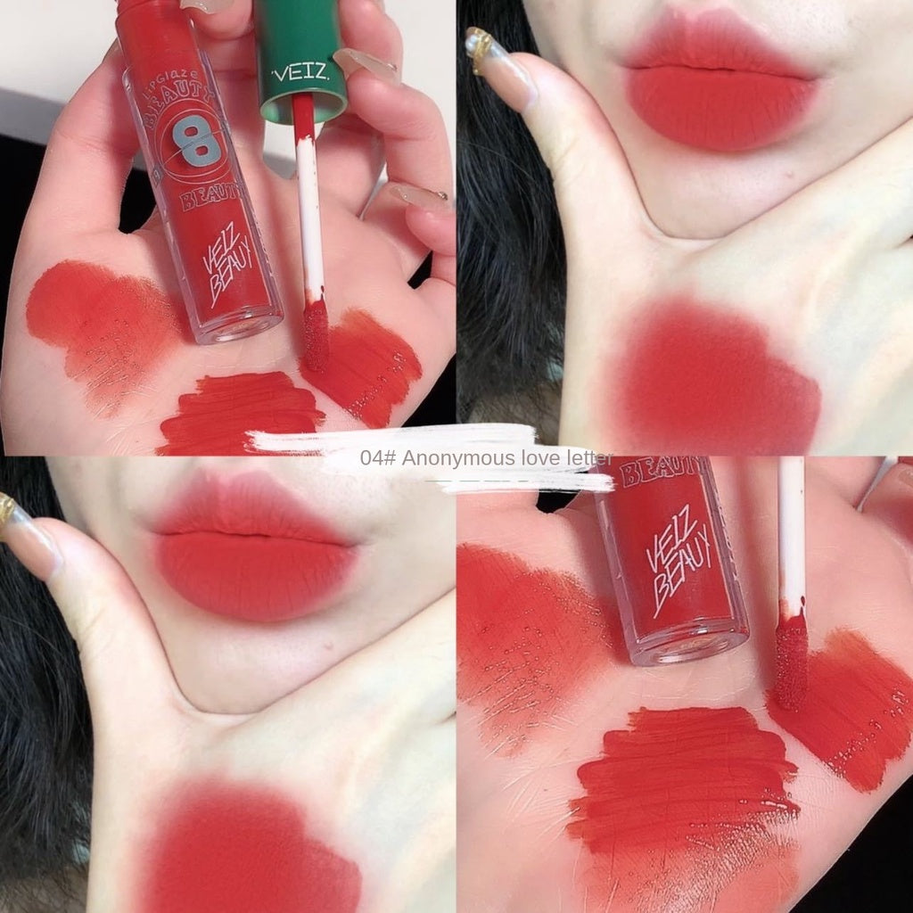 VEIZ Lip Glaze Matte Velvet Not Easy To Fade Not Easy To Stick Cup Lipstick Lip Gloss