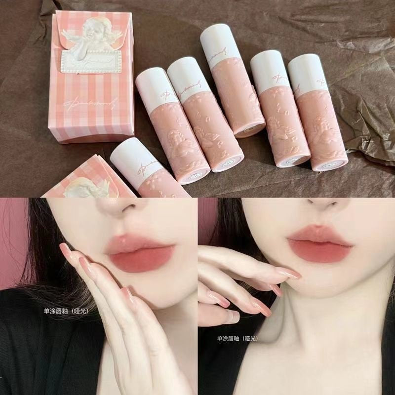 PinkyFocus Lipstick Lasting Velvet Waterproof Moisturizing Lip Glaze Lip Gloss