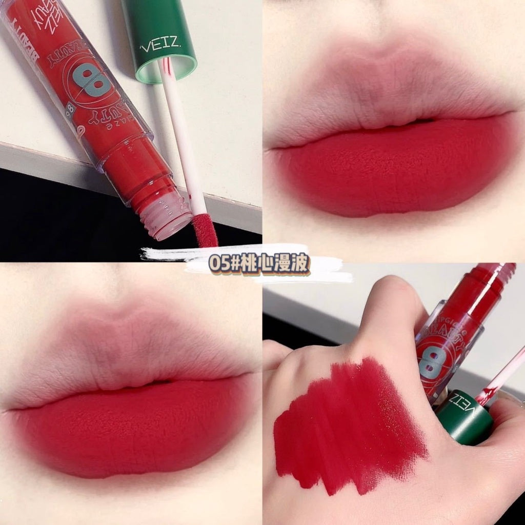 VEIZ Lip Glaze Matte Velvet Not Easy To Fade Not Easy To Stick Cup Lipstick Lip Gloss