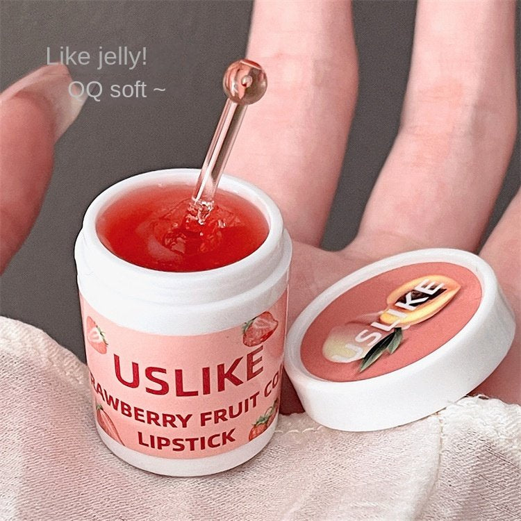 USLIKE Strawberry Ice Cream Cones Lip Balm Vaseline Peach Moisturize Hydrating