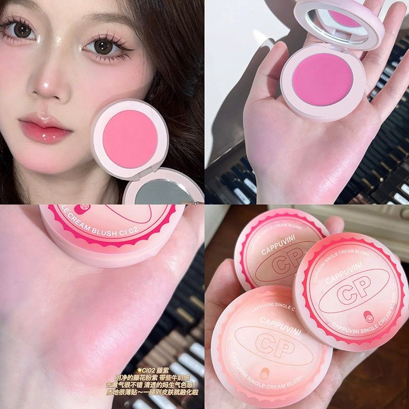 Cappuvini Monochrome Blush Matte Young Girl Make-up Blush Cream Lasting