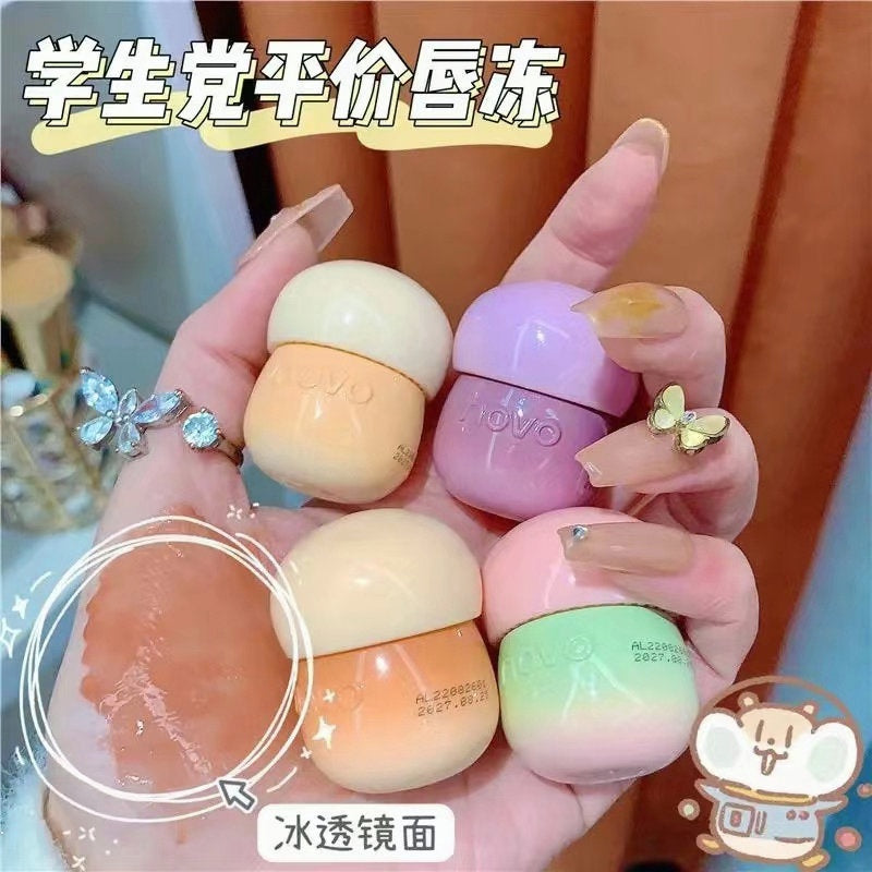 NOVO Small Mushroom Small Milk Jug Lip Jelly Lipstick Moisturize Mirror Lip Glaze Long Lasting Lip Gloss