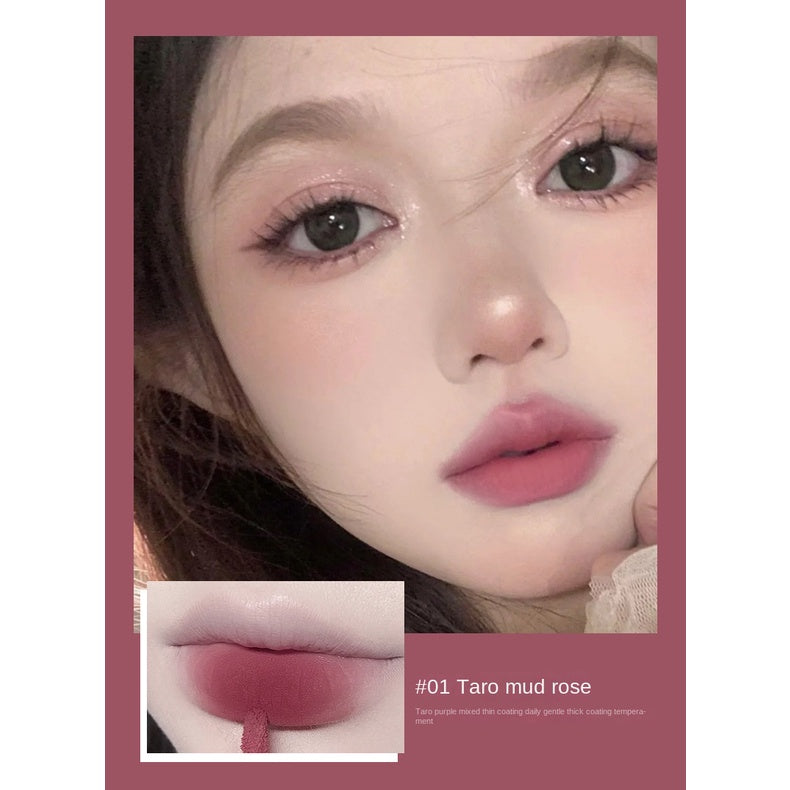 Pink Coco Peach Heart Little Deer Lip Glaze Matte Does Not Fade Lipstick Waterproof Lip Gloss