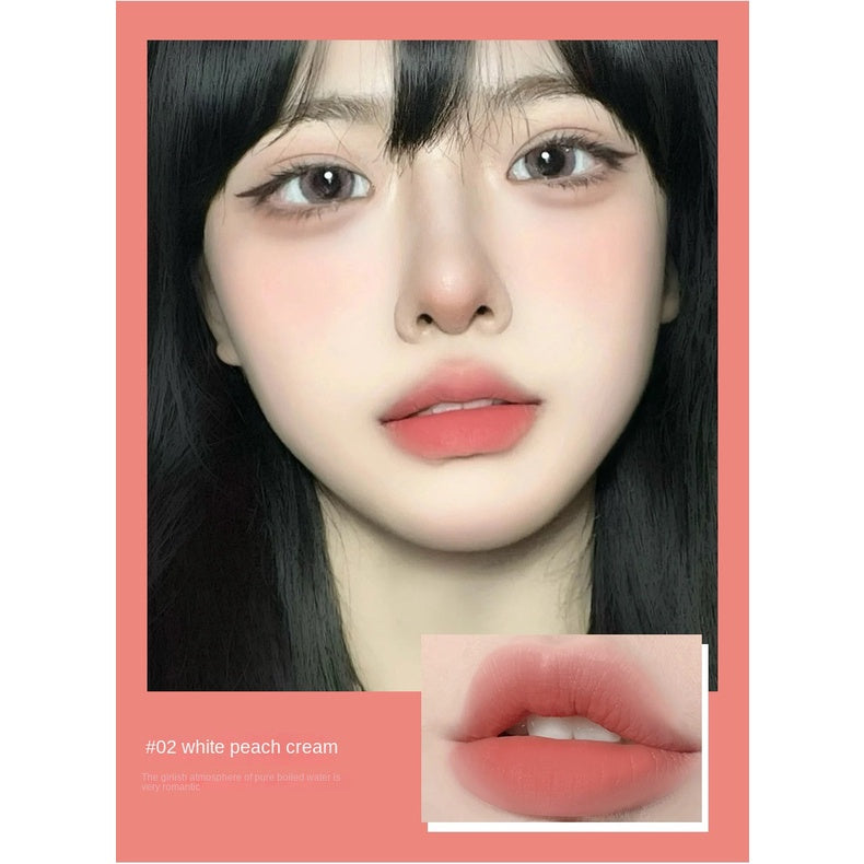 Pink Coco Peach Heart Little Deer Lip Glaze Matte Does Not Fade Lipstick Waterproof Lip Gloss