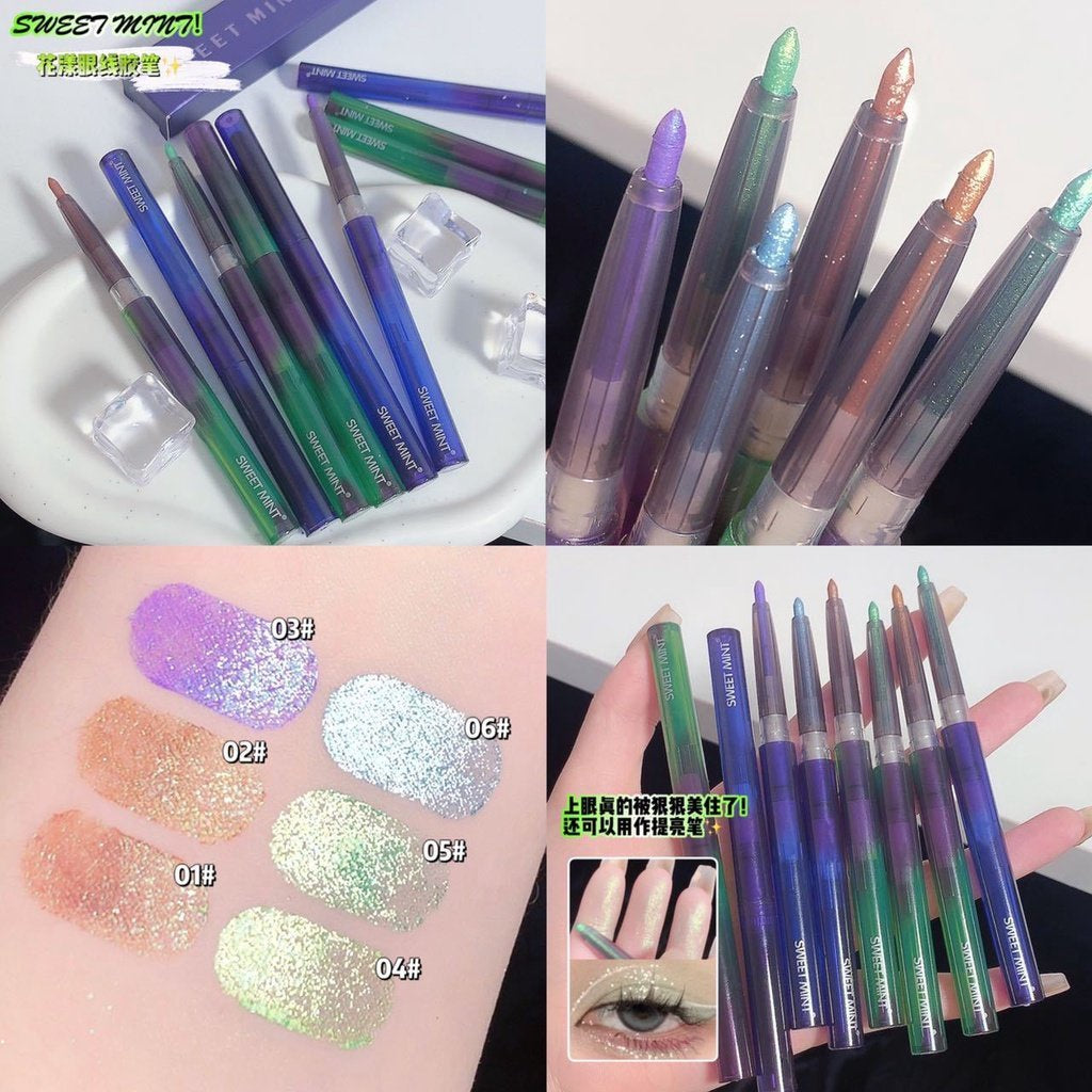 SWEET MINT Eye Shadow Pearlescent Highlight Eyeliner Colorful Lasting Waterproof