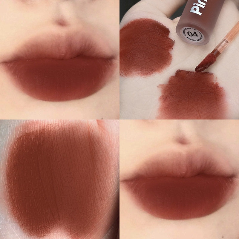 Pink Coco Ice Cream Velor Matte Lip Glaze Does Not Fade Non Stick Cup Lip Gloss Waterproof Lipstick