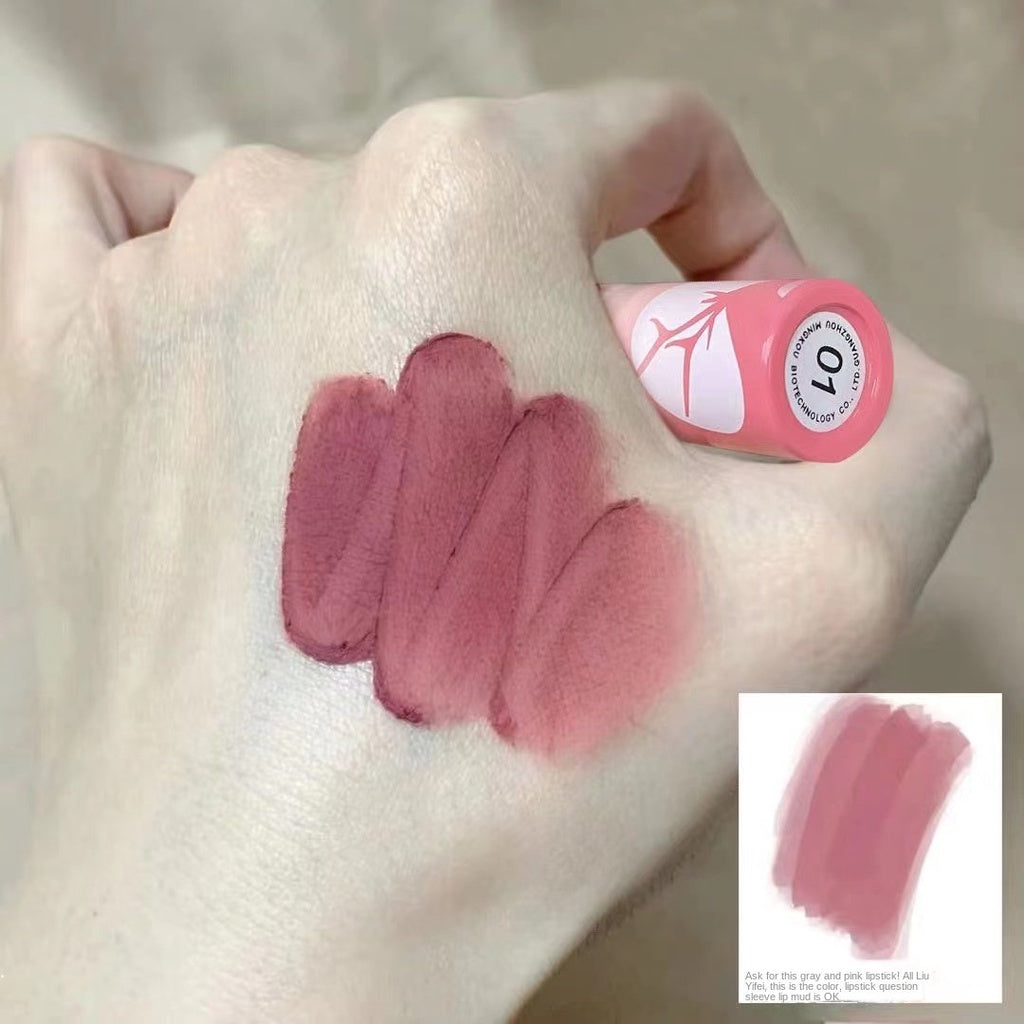 Pink Coco Peach Heart Little Deer Lip Glaze Matte Does Not Fade Lipstick Waterproof Lip Gloss