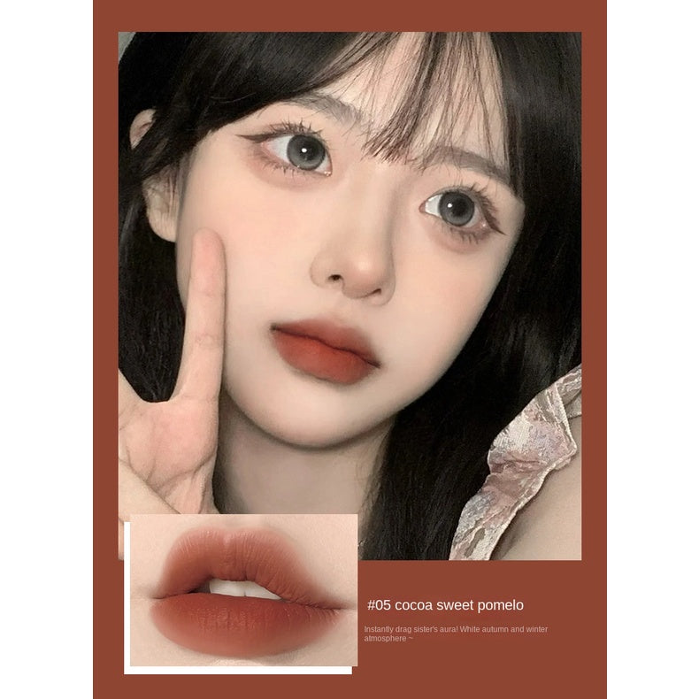 Pink Coco Peach Heart Little Deer Lip Glaze Matte Does Not Fade Lipstick Waterproof Lip Gloss