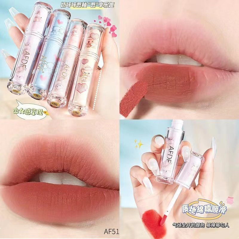 AFDF Matte Lip Glaze Velvet Smooth Easy To Color Lipstick Does Not Fade Long Lasting Lip Gloss