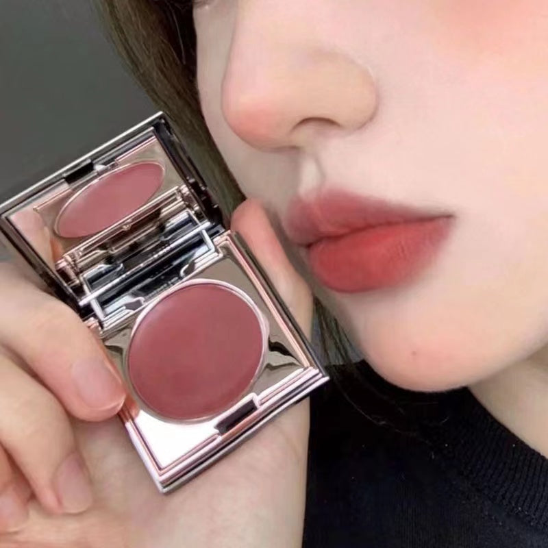 Herorange Small Square Box Lip Mud Nature Monochrome Blush Eye Shadow Lip Gloss Multi -purpose 6 -color