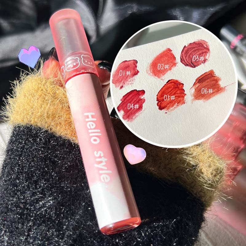 HELLO STYLE Flower Mist Girl Lipstick Matte Velvet Lip Glaze Waterproof Lip Gloss