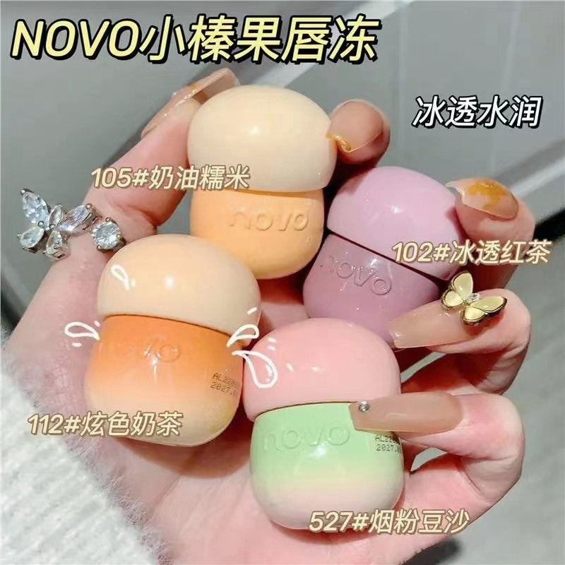 NOVO Small Mushroom Small Milk Jug Lip Jelly Lipstick Moisturize Mirror Lip Glaze Long Lasting Lip Gloss