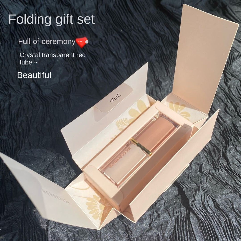 HERORANGE Powder Tube Matte Crystal Lipstick Fold Gift Box Packaging Lip Gloss