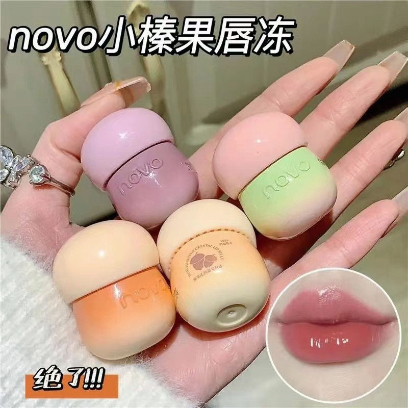 NOVO Small Mushroom Small Milk Jug Lip Jelly Lipstick Moisturize Mirror Lip Glaze Long Lasting Lip Gloss