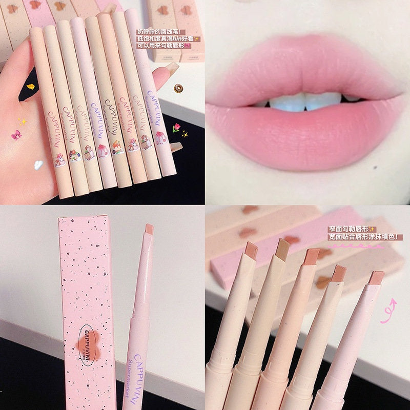 Cappuvini Lip Liner Outline The Lips Lipstick Pen Lip Pencil Lipstick Pen Lasting Lip Gloss