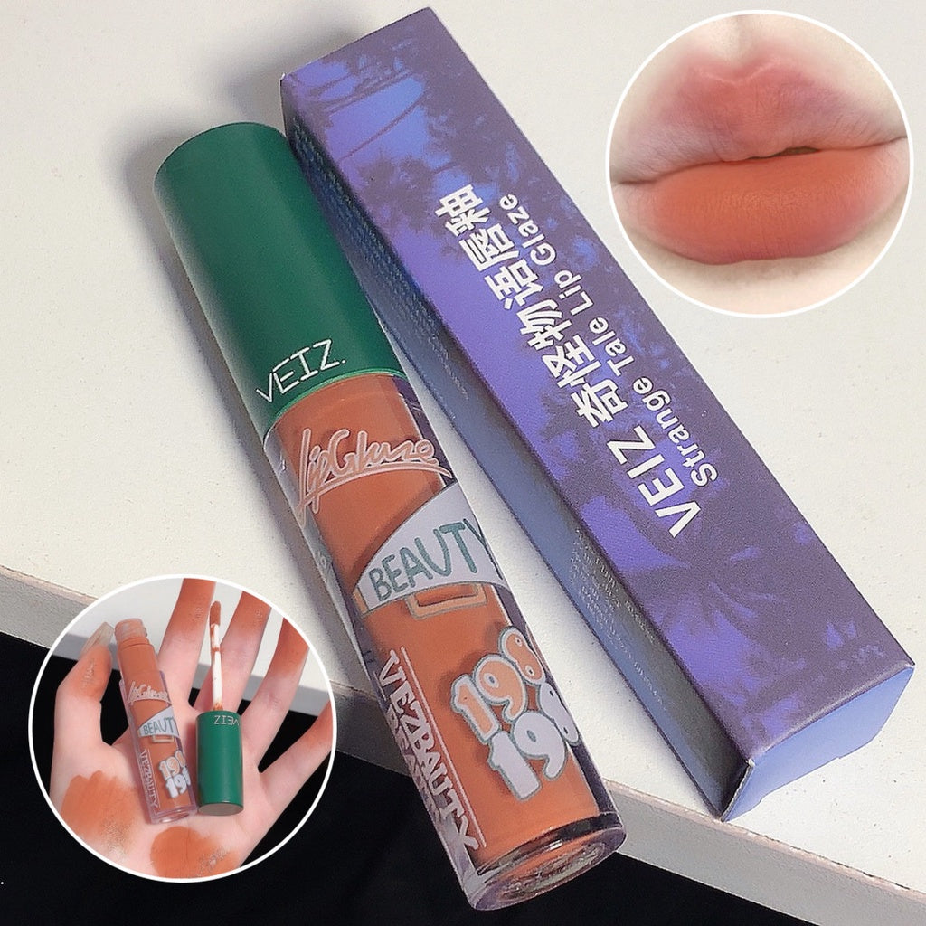 VEIZ Lip Glaze Matte Velvet Not Easy To Fade Not Easy To Stick Cup Lipstick Lip Gloss