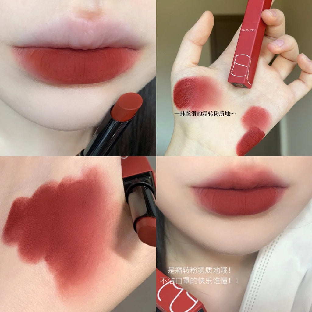 Thin Tube Lipstick Matte Lip Glaze Waterproof Lasting Lip Gloss