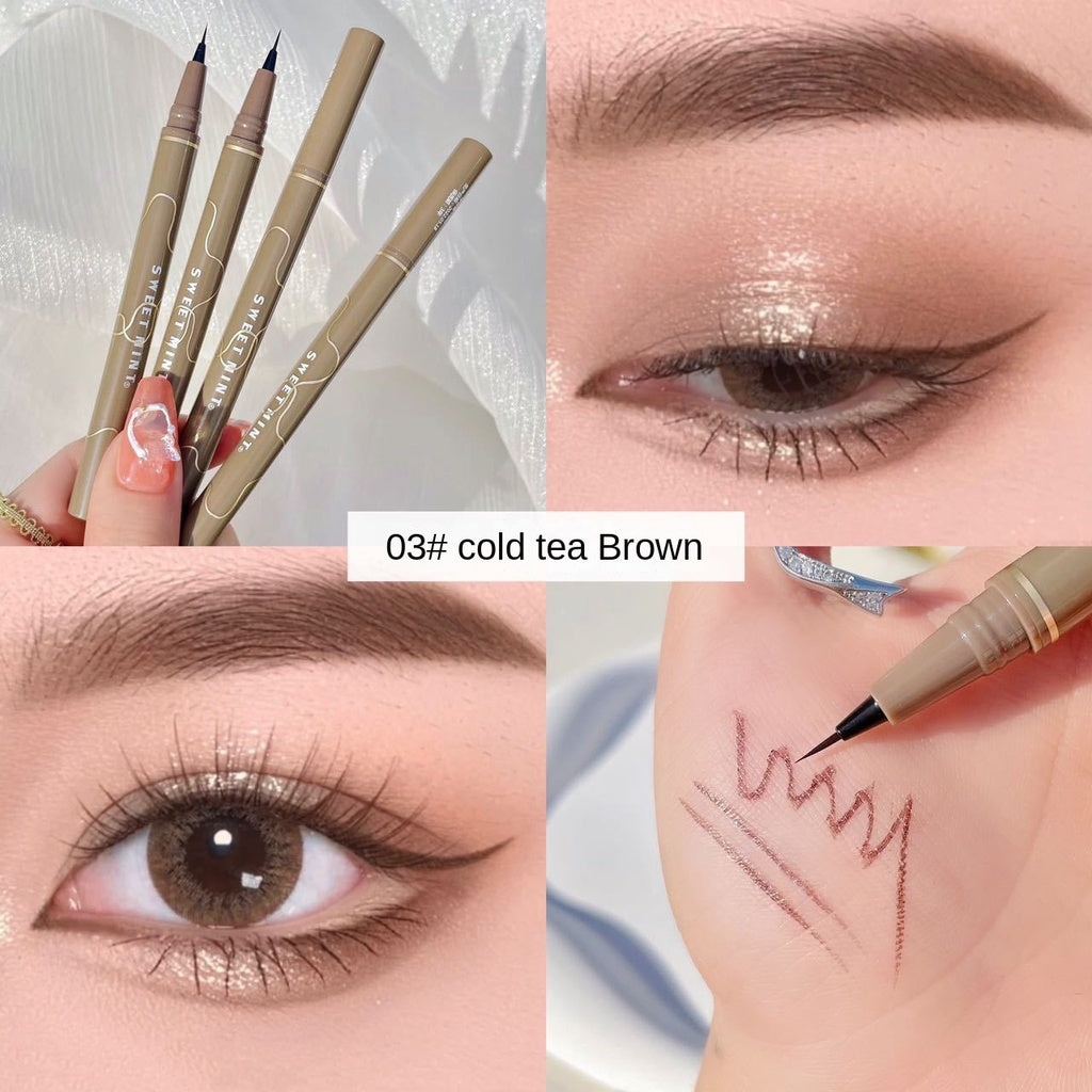 SWEET MINT 0.05cm Liquid Eyeliner Lying Silkworm Pen Water Proof Quick Drying Brown No Smudge Eye Makeup