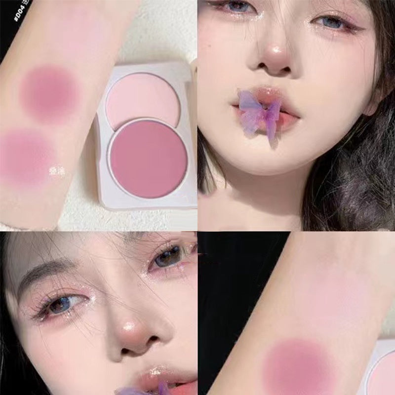 Sweet Mint Two-color Blush Matte Nature Contouring Exquisite Makeup