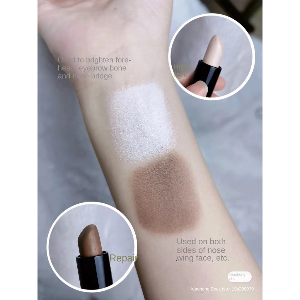 Bronzer Contour Highlighter Contour Stick Double Head Dual Use Nose Shadow Concealer Shadow Contouring Stick