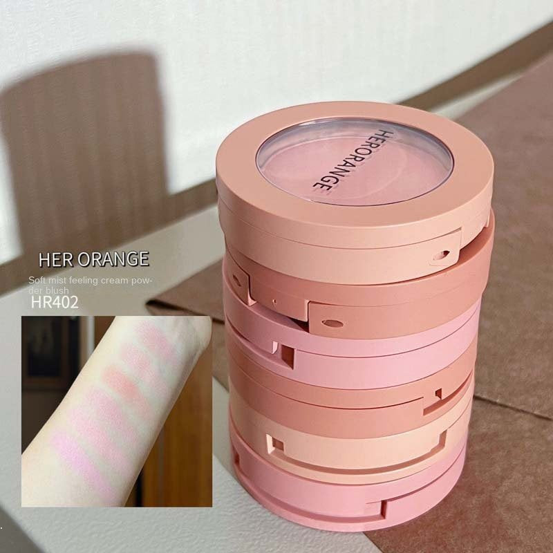 HERORANGE Cream Powder Blush Sweetness Monochrome Honey Peach Matte Nature Makeup