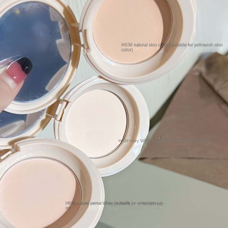 HERORANGE Round Box Setting Powder Matte Pressed Powder Oil Control Lasting Water Proof Concealer Contains Puff