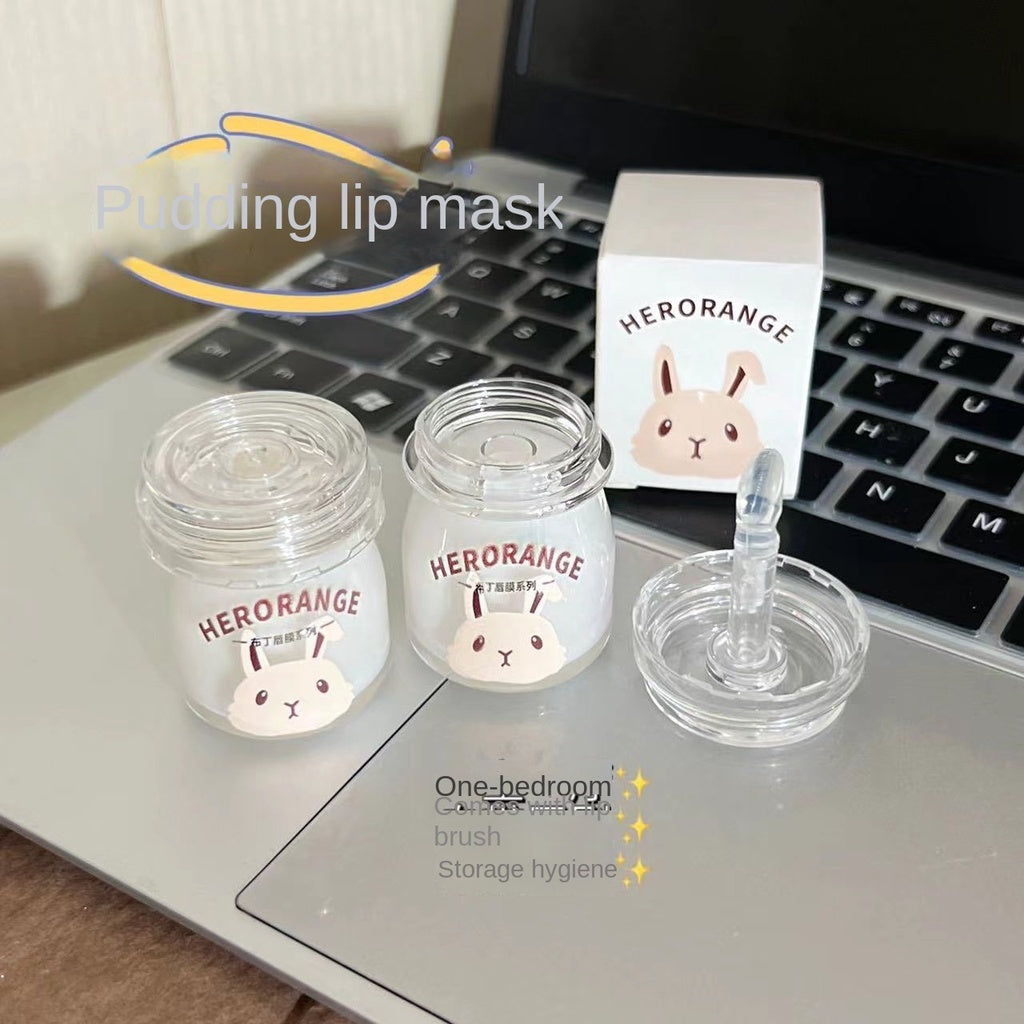 HERORANGE Rabbit Pudding Lip Mask Moisturize Moisturizing Lip Balm