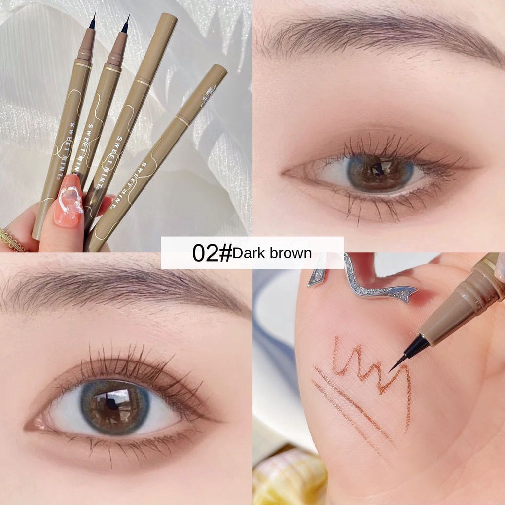 SWEET MINT 0.05cm Liquid Eyeliner Lying Silkworm Pen Water Proof Quick Drying Brown No Smudge Eye Makeup