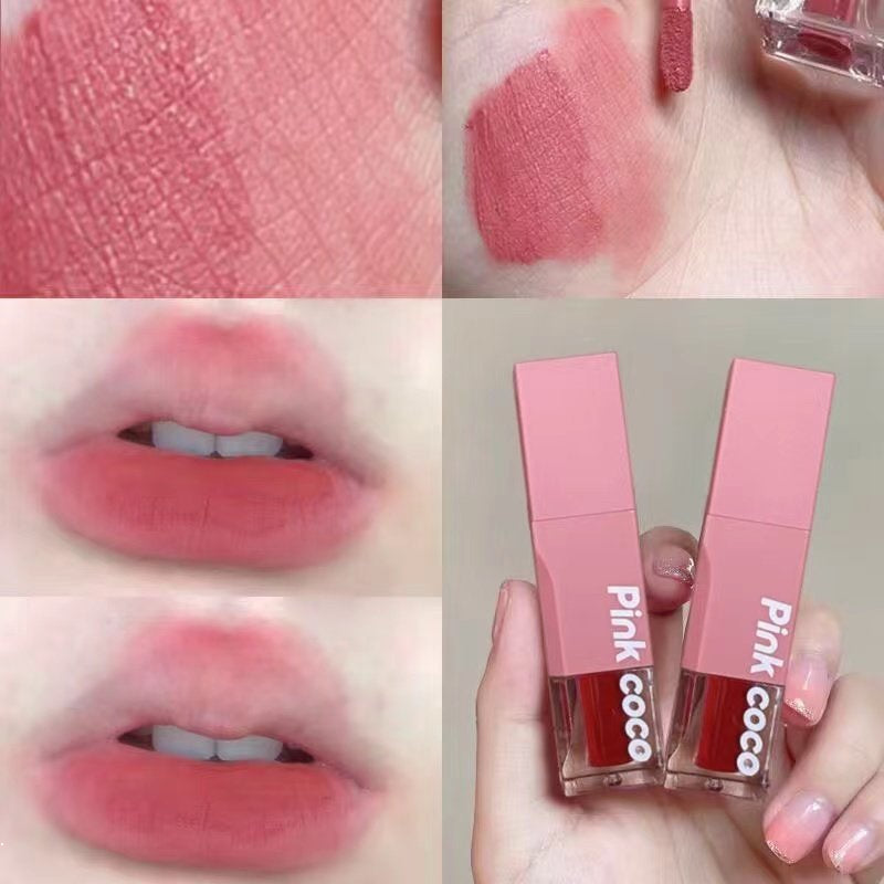 Pink Coco Matte Lip Gloss Velvet Lasting Not Easy To Fade Waterproof Lipstick