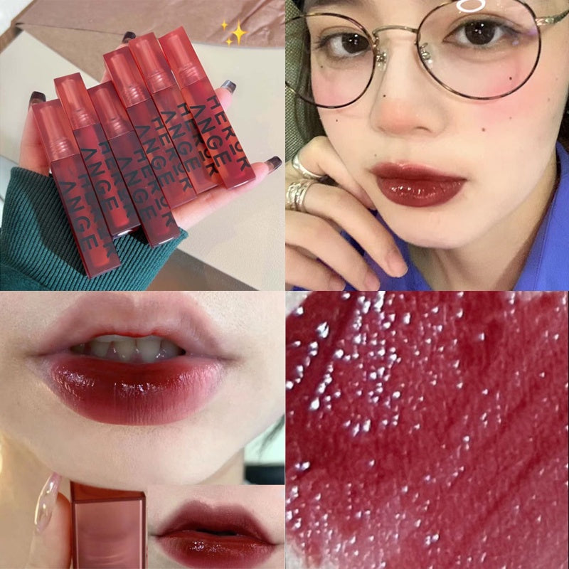 HERORANGE Lip Gloss Red Thin Tube Matte Lipstick Waterproof Nature Not Easy To Fade