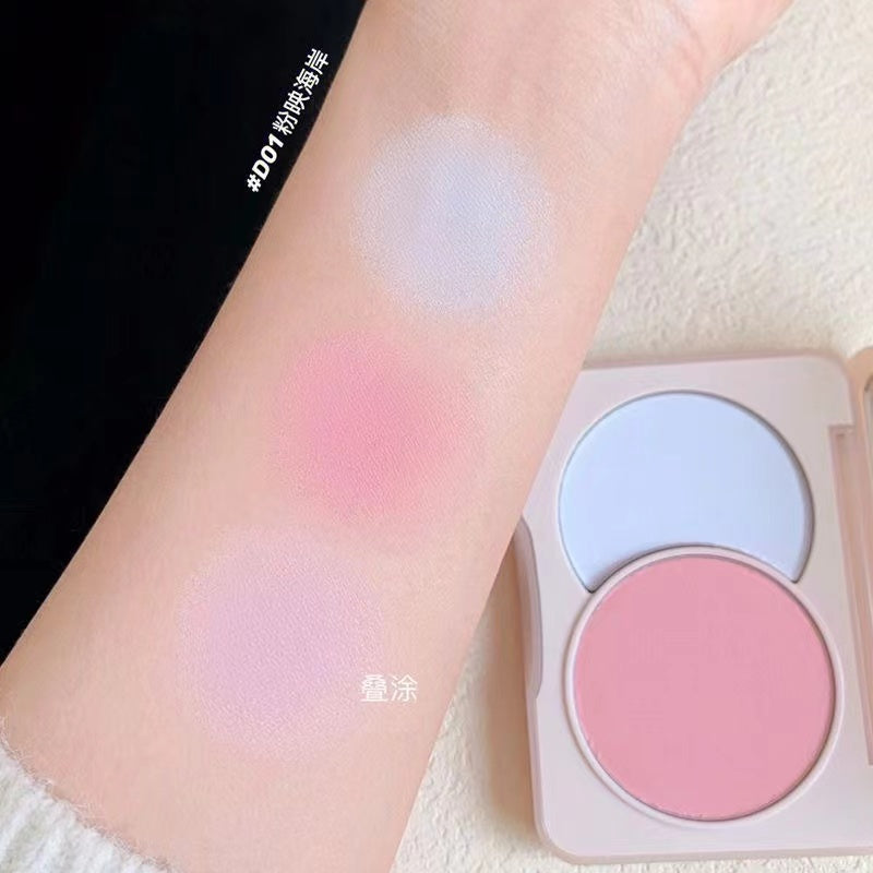 Sweet Mint Two-color Blush Matte Nature Contouring Exquisite Makeup