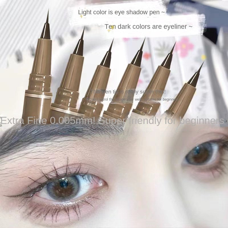 SWEET MINT 0.05cm Liquid Eyeliner Lying Silkworm Pen Water Proof Quick Drying Brown No Smudge Eye Makeup