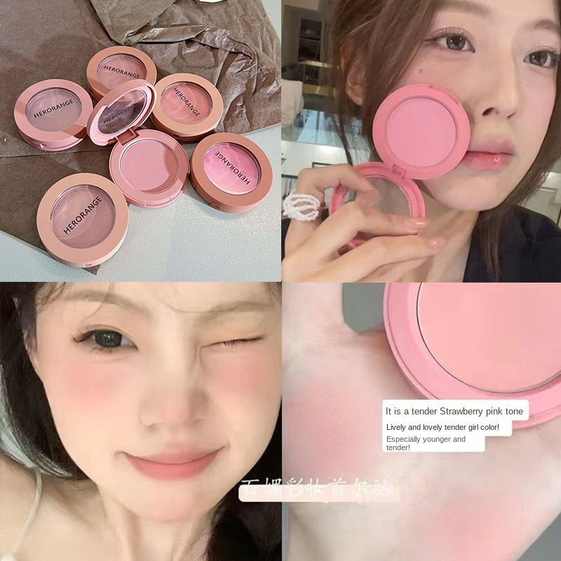 HERORANGE Cream Powder Blush Sweetness Monochrome Honey Peach Matte Nature Makeup