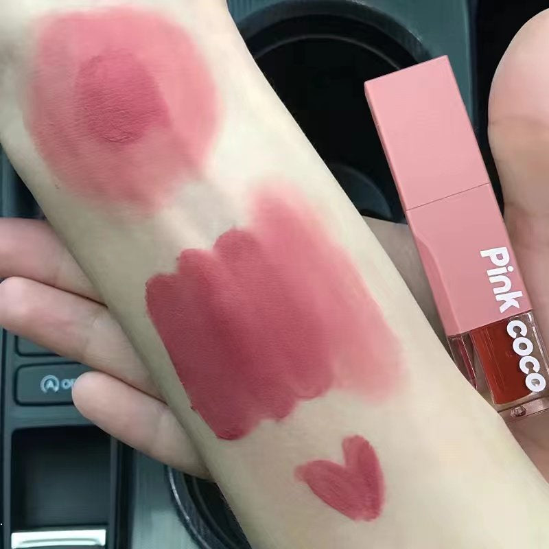 Pink Coco Matte Lip Gloss Velvet Lasting Not Easy To Fade Waterproof Lipstick