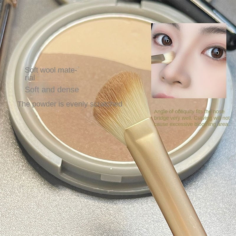 Half Sector Nose Shadow Brush Makeup Brush Oblique Head Shadow Bridge of The Nose To Retouch Highlight Smudge Brush